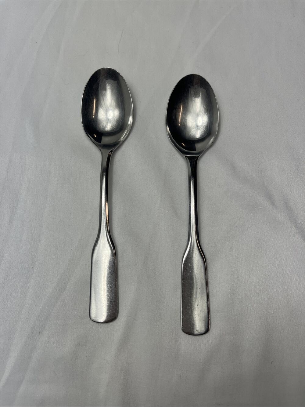 Faberware China Stainless Steel Soup Spoons, silver color, set of 2.